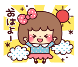 mococo's cute girl stamp sticker #13578158