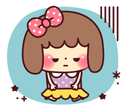 mococo's cute girl stamp sticker #13578159