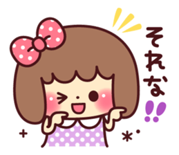 mococo's cute girl stamp sticker #13578160