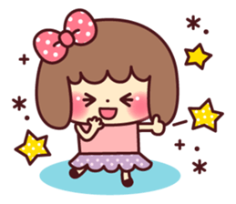 mococo's cute girl stamp sticker #13578162
