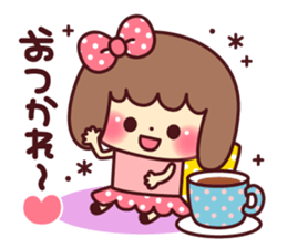 mococo's cute girl stamp sticker #13578163