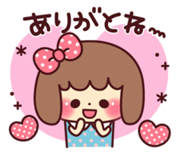 mococo's cute girl stamp sticker #13578164