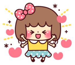 mococo's cute girl stamp sticker #13578166