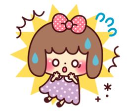 mococo's cute girl stamp sticker #13578167