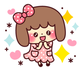 mococo's cute girl stamp sticker #13578168
