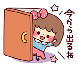 mococo's cute girl stamp sticker #13578169