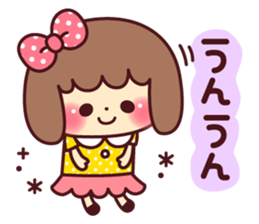 mococo's cute girl stamp sticker #13578170