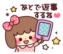 mococo's cute girl stamp sticker #13578171