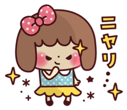 mococo's cute girl stamp sticker #13578173