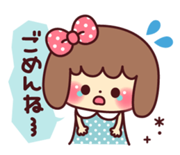 mococo's cute girl stamp sticker #13578175