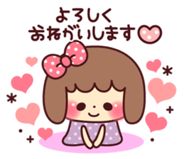 mococo's cute girl stamp sticker #13578176