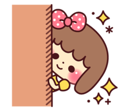 mococo's cute girl stamp sticker #13578177