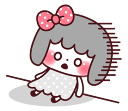 mococo's cute girl stamp sticker #13578178