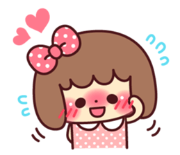 mococo's cute girl stamp sticker #13578179