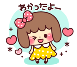 mococo's cute girl stamp sticker #13578180