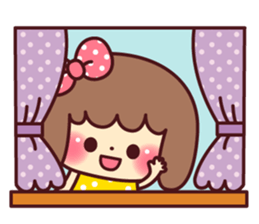 mococo's cute girl stamp sticker #13578181