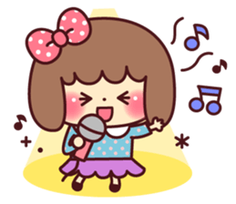 mococo's cute girl stamp sticker #13578182