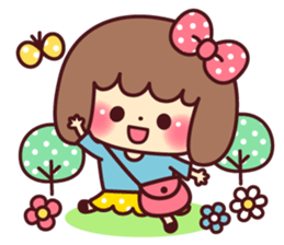 mococo's cute girl stamp sticker #13578183