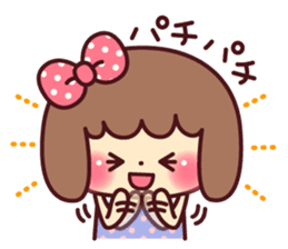 mococo's cute girl stamp sticker #13578184