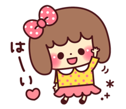 mococo's cute girl stamp sticker #13578185