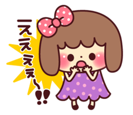 mococo's cute girl stamp sticker #13578186