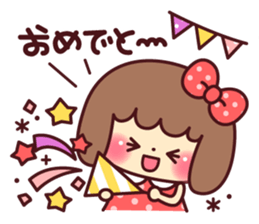 mococo's cute girl stamp sticker #13578188