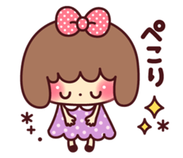 mococo's cute girl stamp sticker #13578189