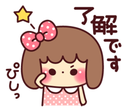 mococo's cute girl stamp sticker #13578191