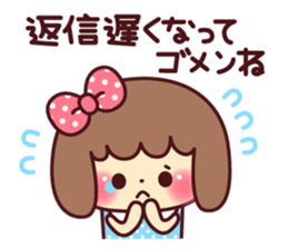 mococo's cute girl stamp sticker #13578192