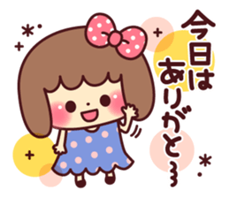 mococo's cute girl stamp sticker #13578193