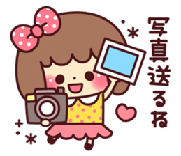 mococo's cute girl stamp sticker #13578194