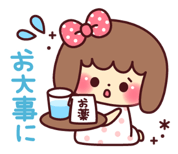 mococo's cute girl stamp sticker #13578195
