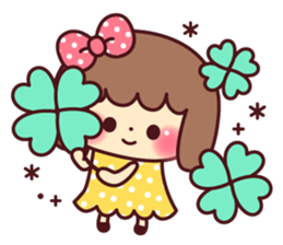 mococo's cute girl stamp sticker #13578196