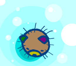 sea urchin bear sticker #13578225
