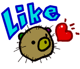 sea urchin bear sticker #13578226