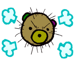 sea urchin bear sticker #13578227