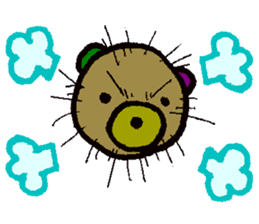 sea urchin bear sticker #13578227