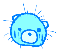 sea urchin bear sticker #13578230