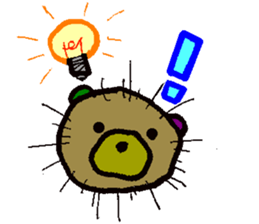 sea urchin bear sticker #13578231