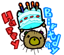 sea urchin bear sticker #13578232