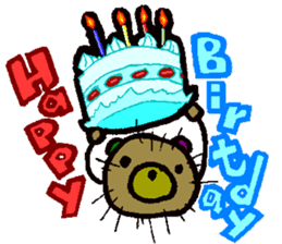 sea urchin bear sticker #13578232