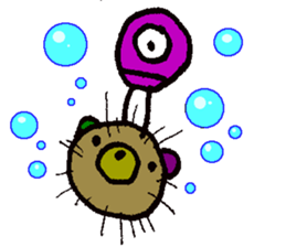 sea urchin bear sticker #13578233