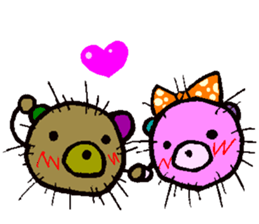 sea urchin bear sticker #13578236
