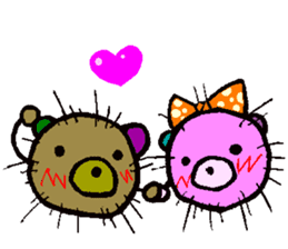 sea urchin bear sticker #13578236