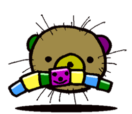 sea urchin bear sticker #13578239