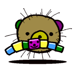 sea urchin bear sticker #13578239