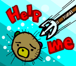 sea urchin bear sticker #13578242