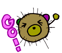 sea urchin bear sticker #13578244