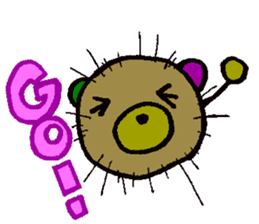 sea urchin bear sticker #13578244