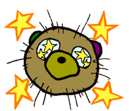 sea urchin bear sticker #13578246